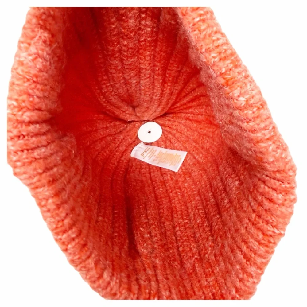 Pistil‎ Piper Orange Knit Beanie with Pom - NWT